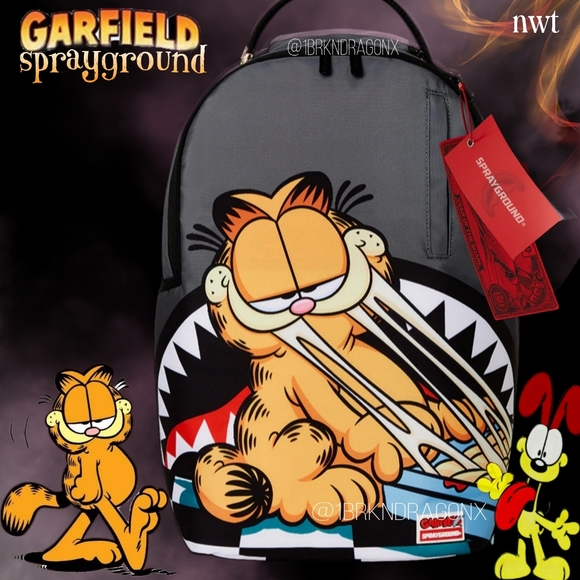 FACTORY SEALED NWT SRAYGROUND GARFIELD YUM SHARK BACKPACK - Picture 7 of 15